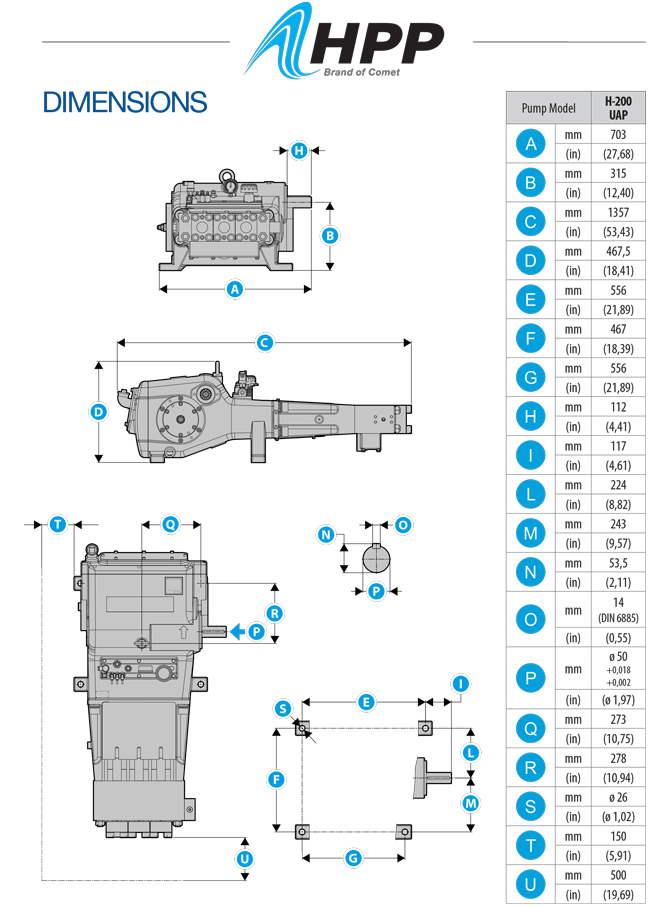 H 200 UAP DIMENSIONS